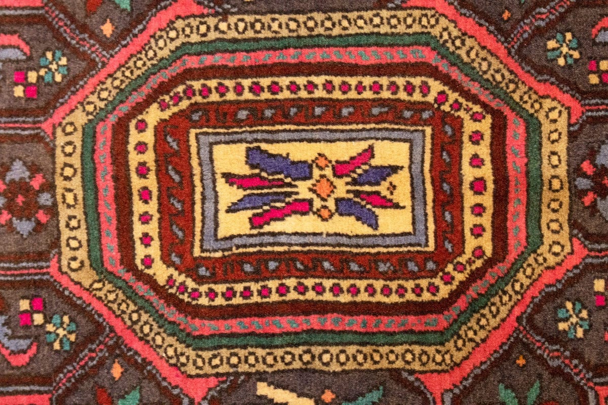 Vintage Geometric 3'4X5'8 Bidjar Persian Rug