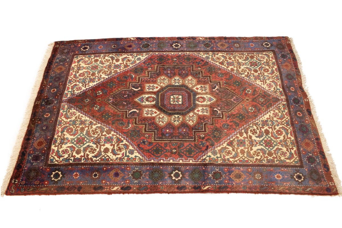 Vintage Floral Geometric 3X5 Bidjar Persian Rug