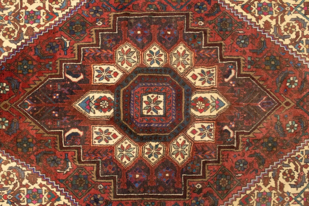 Vintage Floral Geometric 3X5 Bidjar Persian Rug