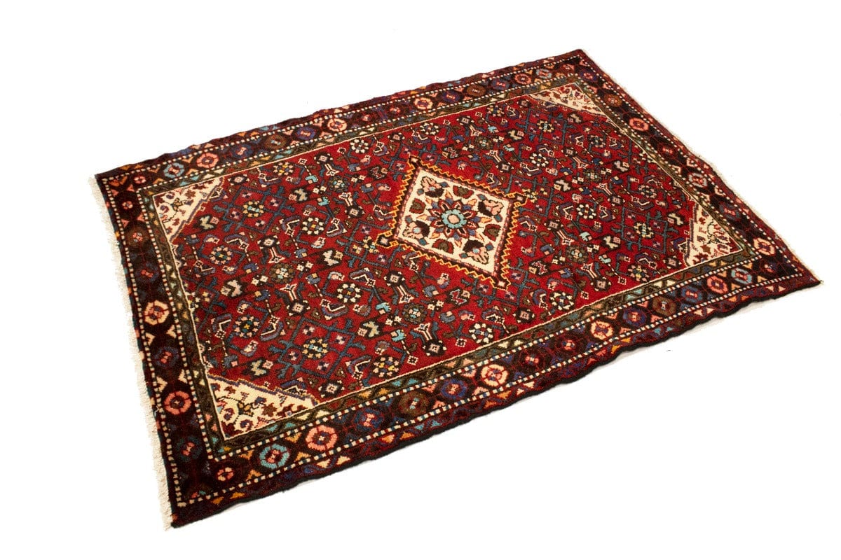 Semi Antique Red Tribal 3'6X5'3 Hamedan Persian Rug