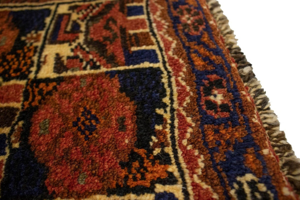 Vintage Rusty Red Tribal 2X2 Shiraz Persian Square Rug