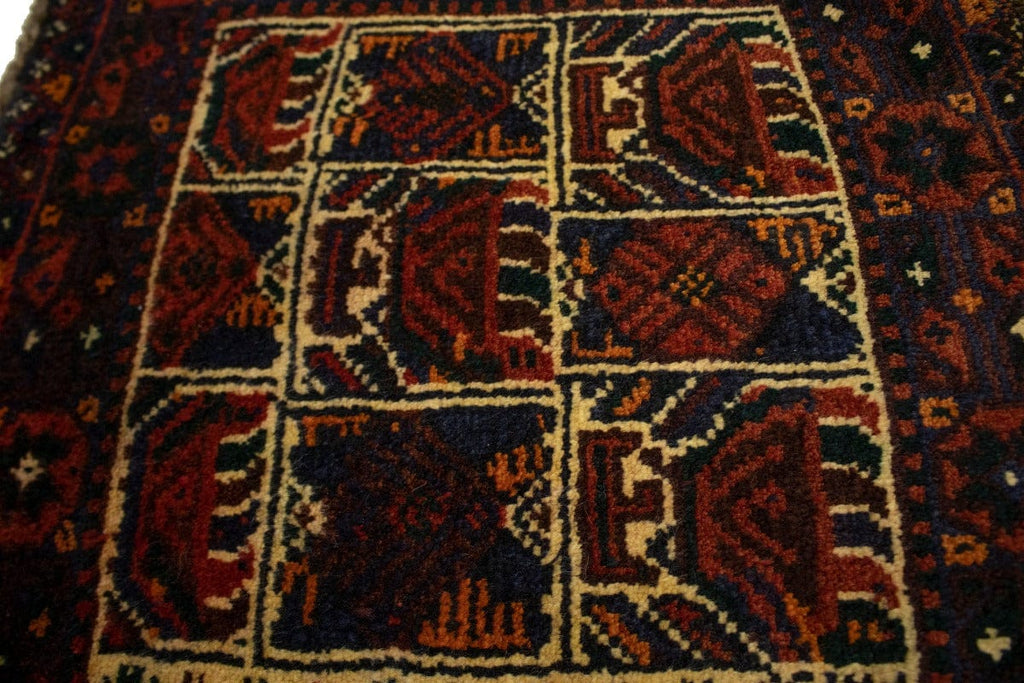 Vintage Red 2X2 Shiraz Persian Square Rug