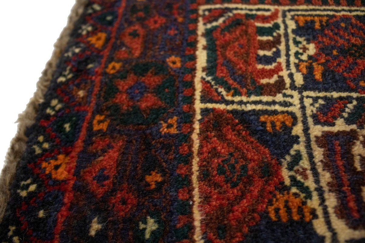 Vintage Red 2X2 Shiraz Persian Square Rug