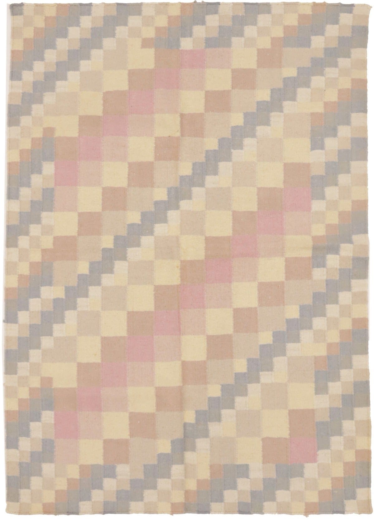 Multicolored Geometric Dhurrie 4X6 Indian Oriental Rug