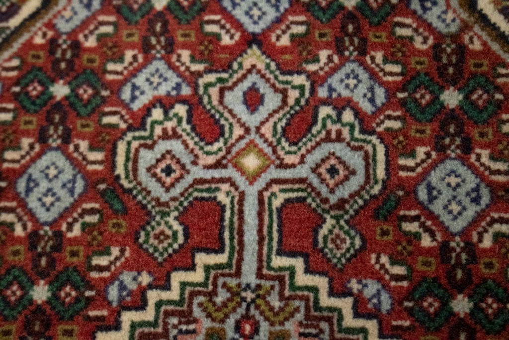 Vintage Cream Geometric 4X6 Bidjar Persian Rug