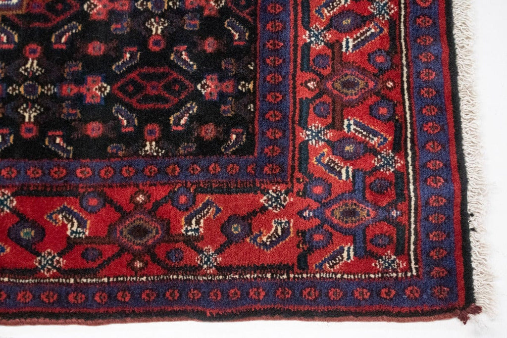 Vintage Geometric 4X5 Bidjar Persian Rug