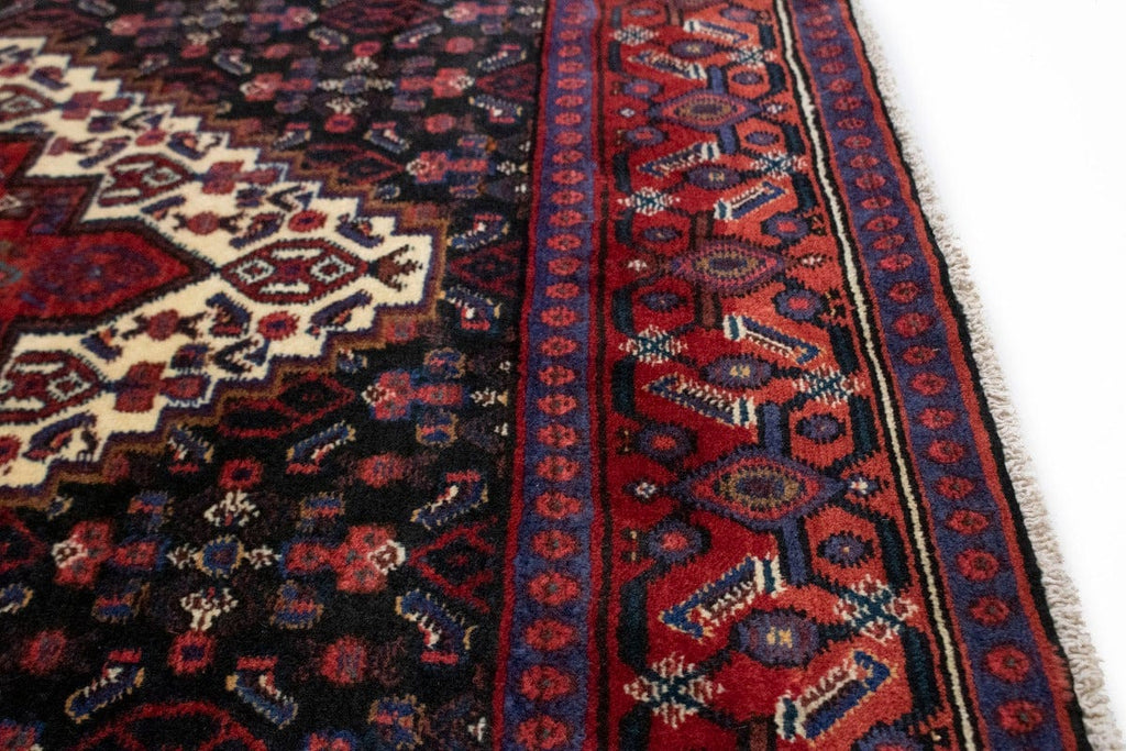 Vintage Geometric 4X5 Bidjar Persian Rug