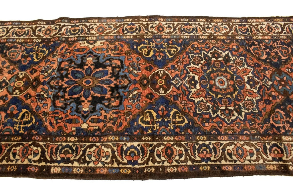 Semi Antique Floral Tribal 3'6X8'9 Bakhtiari Persian Runner Rug
