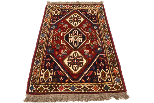 Red Tribal 3X5 Shiraz Persian Rug