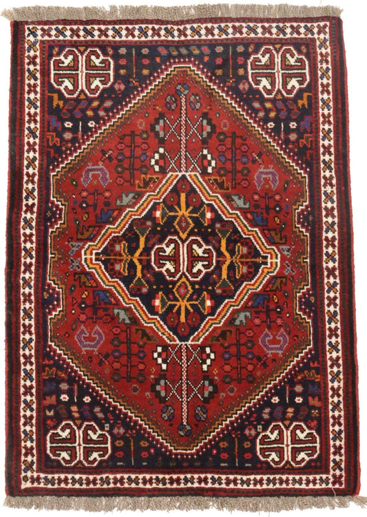 Red Tribal 3'6X5 Shiraz Persian Rug