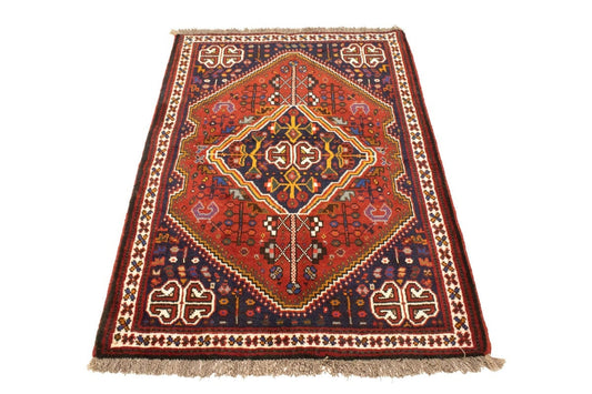 Red Tribal 3'6X5 Shiraz Persian Rug