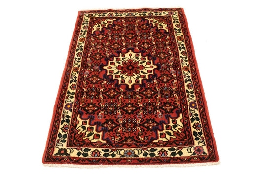 Bittersweet Red Floral 3X5 Hamedan Persian Rug