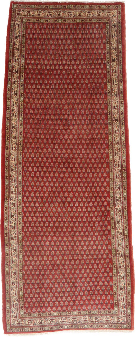 Semi Antique Rusty Red Tribal 4X10 Botemir Persian Runner Rug