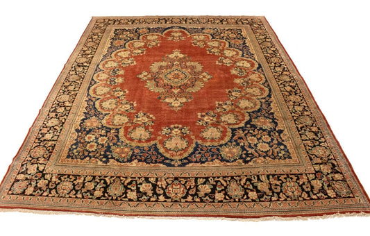 Semi Antique Rusty Red Traditional 10'4X13'6 Mahal Persian Rug