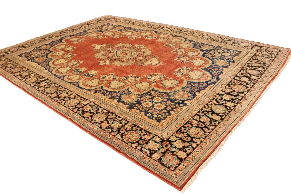 Semi Antique Rusty Red Traditional 10'4X13'6 Mahal Persian Rug