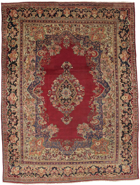 Antique Red Traditional 10X13 Mahal Persian Rug