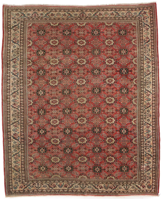 Antique Red Traditional 10X12'5 Mahal Persian Rug