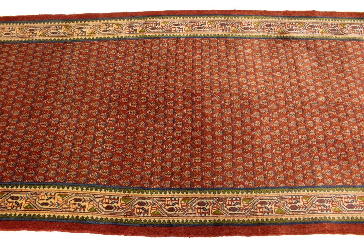 Semi Antique Tribal Rusty Red 3'7X9'8 Botemir Persian Runner Rug