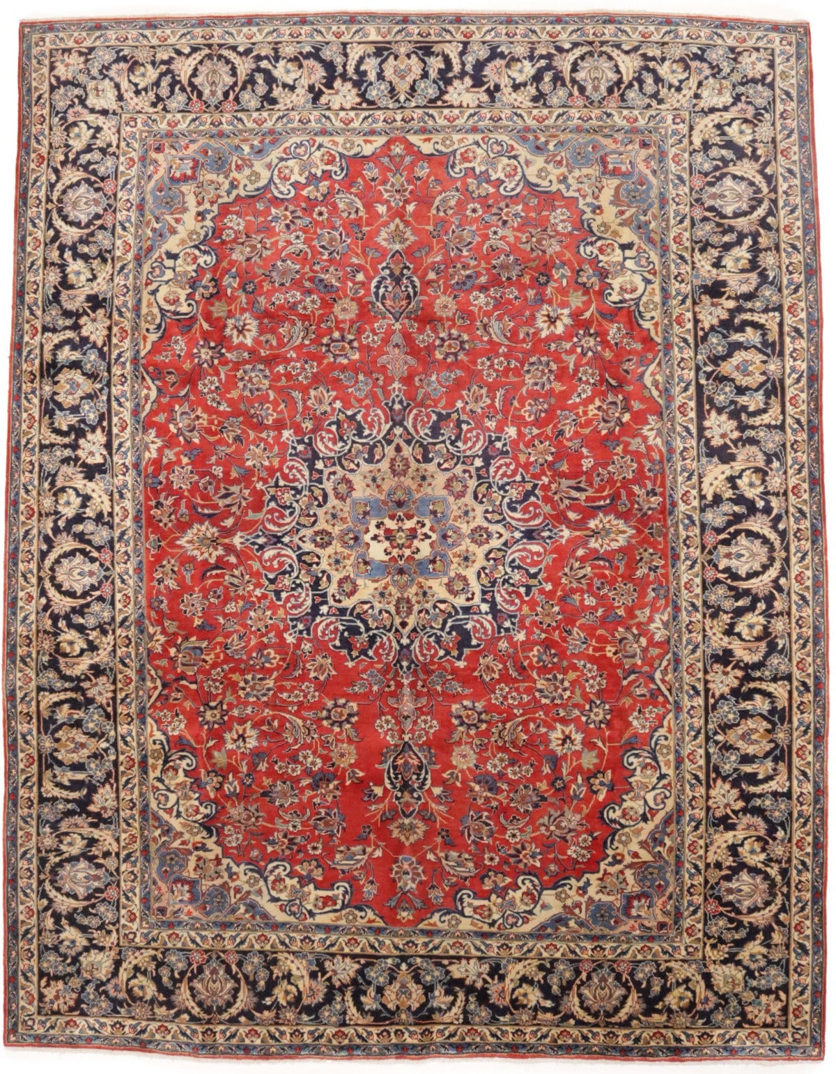 Vintage Red Traditional 10X13 Najafabad Persian Rug