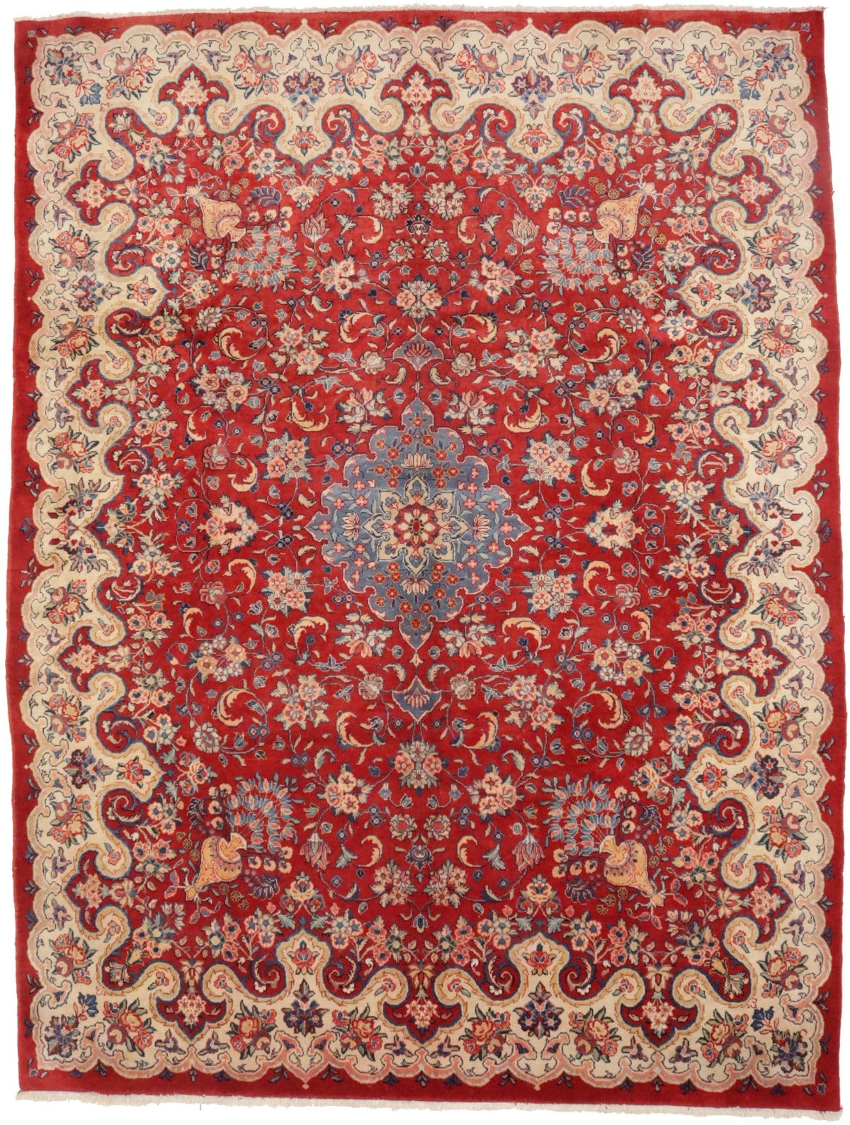 Semi Antique Red Traditional 10X13 Mahal Persian Rug