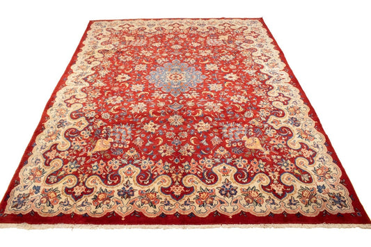 Semi Antique Red Traditional 10X13 Mahal Persian Rug
