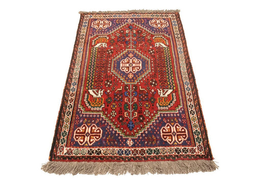 Red Tribal 3X5 Shiraz Persian Rug