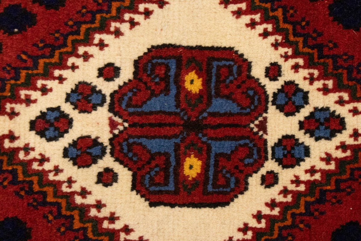 Rusty Red Tribal 3'3X4'8 Shiraz Persian Rug