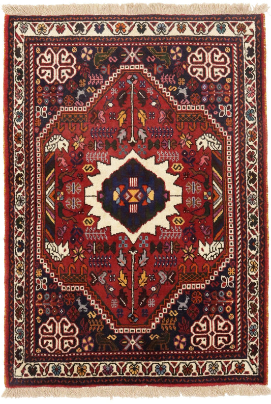 Red Tribal 3'5X5 Shiraz Persian Rug