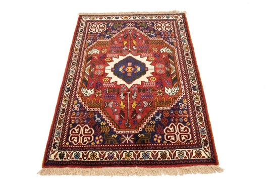 Red Tribal 3'5X5 Shiraz Persian Rug