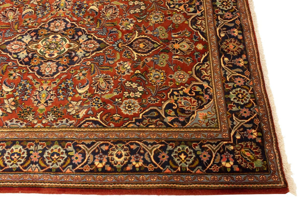 Vintage Red Traditional 4'5X6'4 Kashan Persian Rug