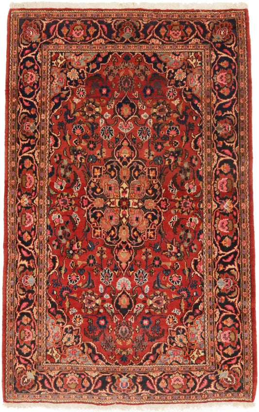 Vintage Red Traditional 4X6 Aran Persian Rug