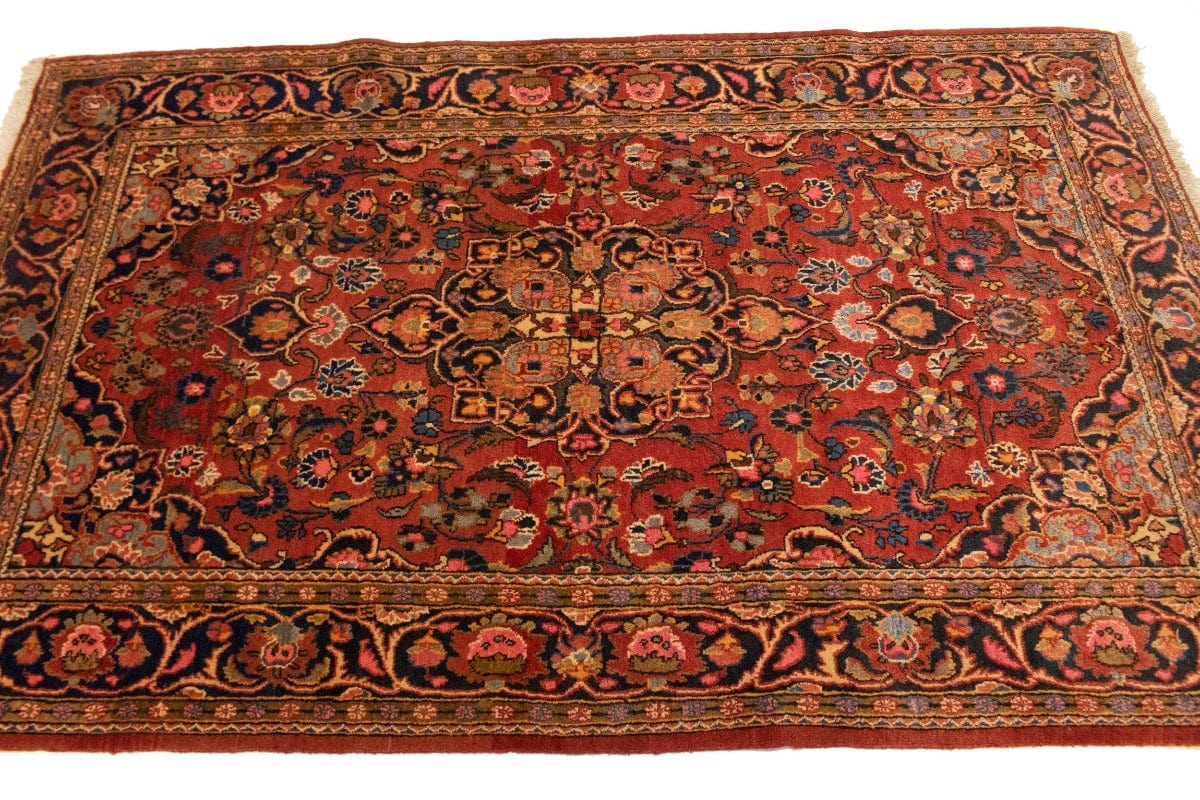 Vintage Red Traditional 4X6 Aran Persian Rug