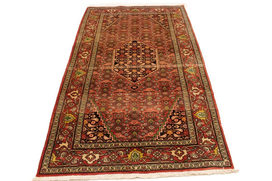 Vintage Floral Red 4X7 Bidjar Gholtogh Persian Rug