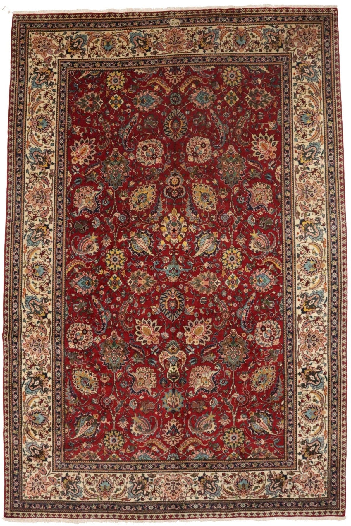 Semi Antique Red Traditional 10X15 Tabriz Persian Rug