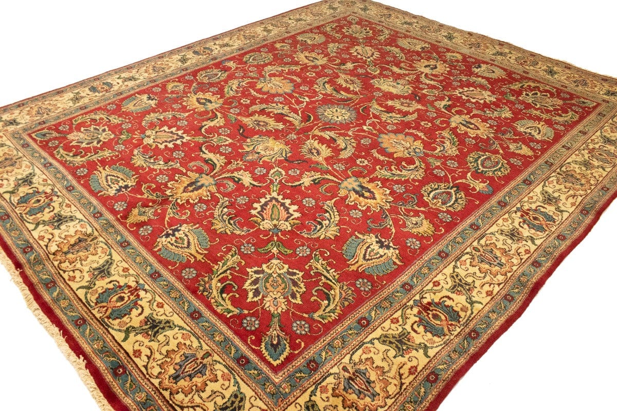 Semi Antique Red Traditional 10X13 Tabriz Persian Rug