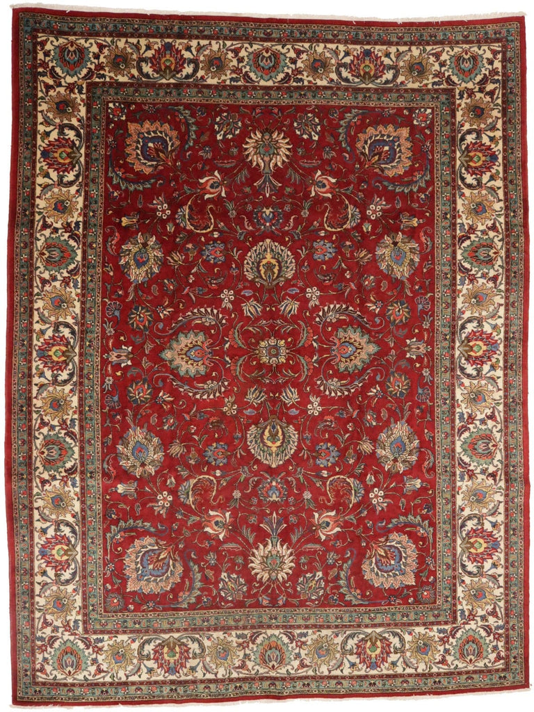 Semi Antique Red Traditional 11'6X15 Tabriz Persian Rug