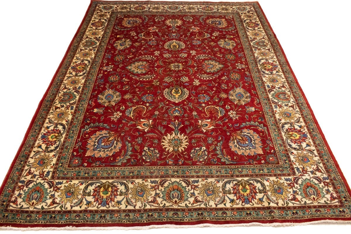 Semi Antique Red Traditional 11'6X15 Tabriz Persian Rug