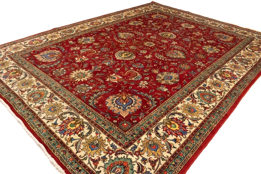 Semi Antique Red Traditional 11'6X15 Tabriz Persian Rug