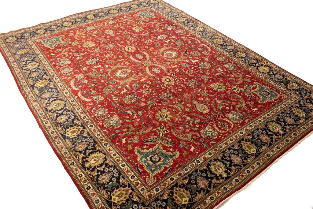 Semi Antique Red Traditional 11'5X14 Tabriz Persian Rug