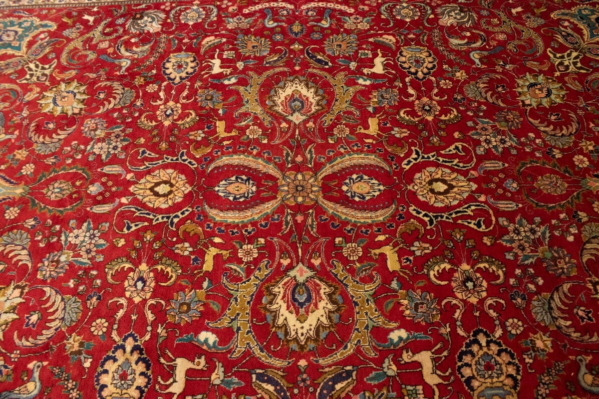 Semi Antique Red Traditional 11'5X14 Tabriz Persian Rug