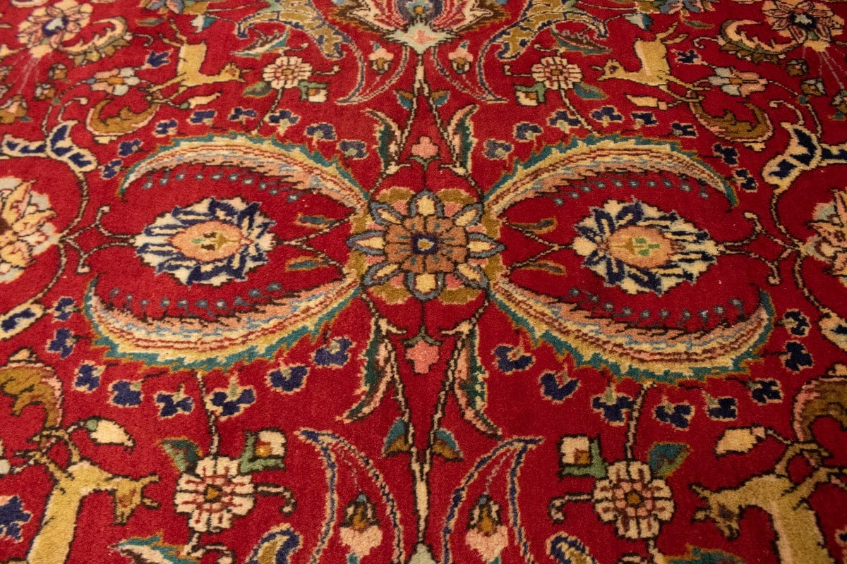 Semi Antique Red Traditional 11'5X14 Tabriz Persian Rug