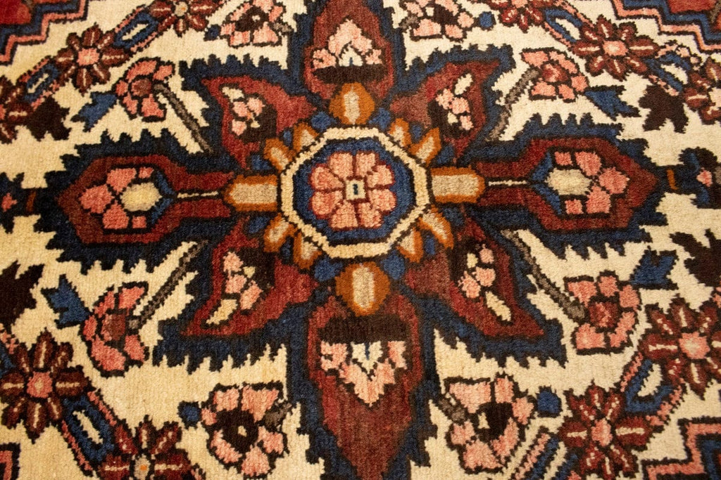 Semi Antique Rusty Red Floral 11X13 Bakhtiari Persian Rug