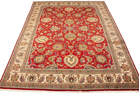 Semi Antique Red Traditional 12X15 Tabriz Persian Rug