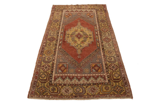 Rusty Red Geometric 3X4 Kazak Pakistan Rug