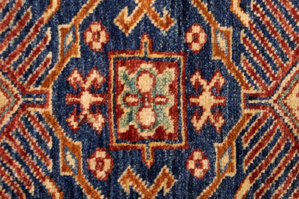 Hale Navy Geometric Tribal 3X5 Kazak Pakistan Rug