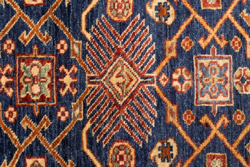 Hale Navy Geometric Tribal 3X5 Kazak Pakistan Rug