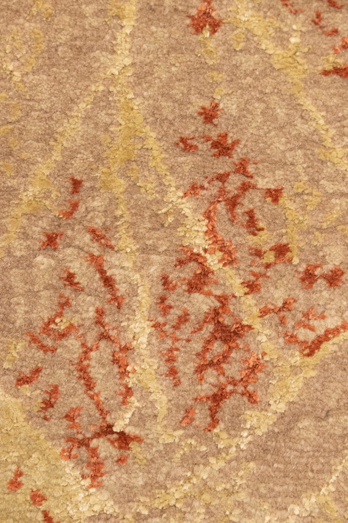 Beige Tan Rust Abstract 3X5 Modern Oriental Rug