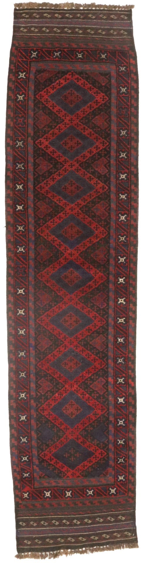 Geometric Tribal 2X10 Balouch Sumak Persian Runner Rug