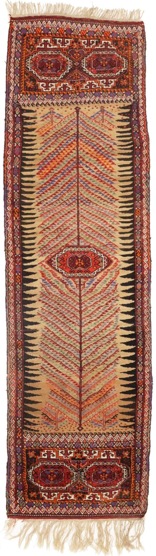 Geometric Tribal 3X10 Bakhtiari Sumak Persian Runner Rug