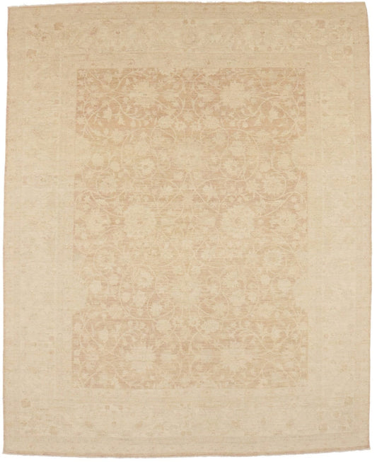 Cream Floral Oushak 8X10 Pakistan Oriental Rug